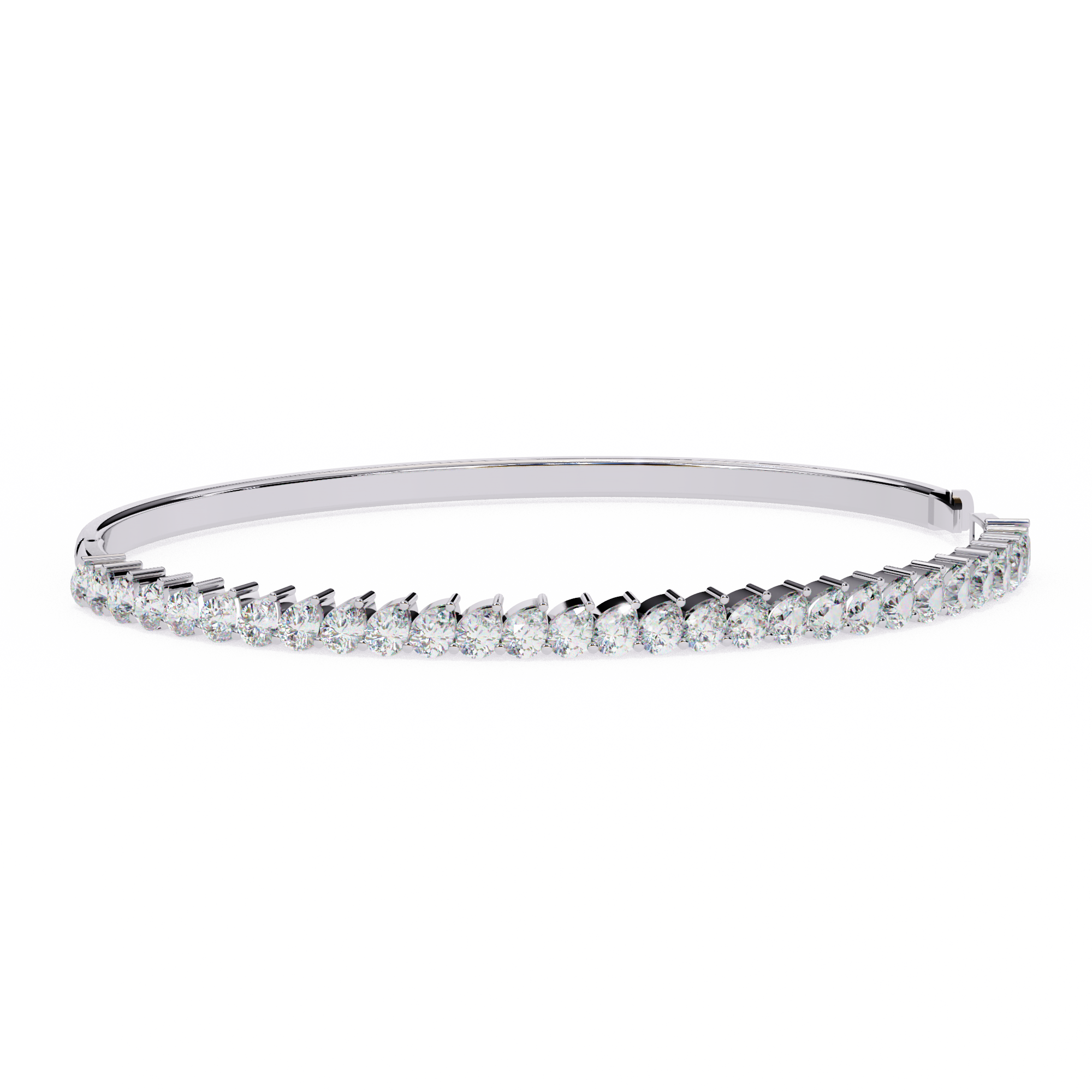 Solitairekart 4.06ct Pear Cut Natural Diamond Bracelet-HI Color. VS-SI Clarity